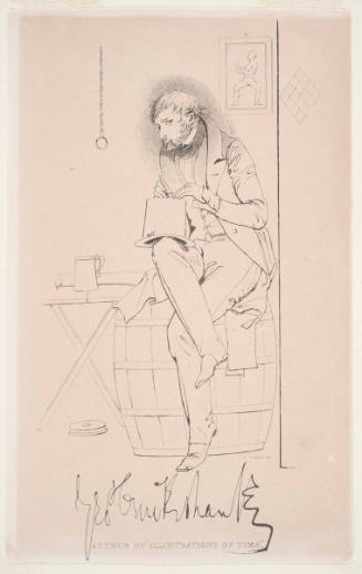 Imaginary Portrait of Cruikshank Sketching