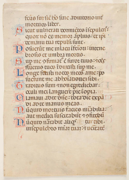 Leaf from the Psalms (Psalm 86)