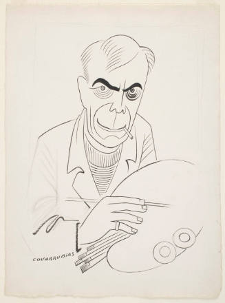 Sketch for Caricature of Georges Braque with Palette