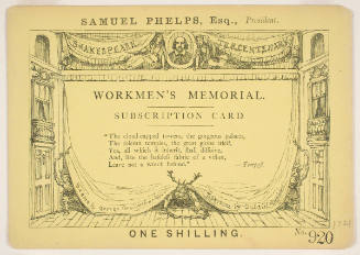Workmen's Memorial Subscription Card.
