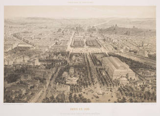 Paris in 1860: Birds-Eye View taken from above the Rond-point des Champs-Elysées