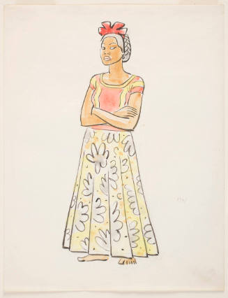 Woman in a Flowered Skirt (Sketch For Mexico South)