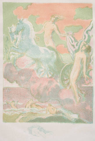 Helios and Selene, illustration to the poems of Francis Thompson