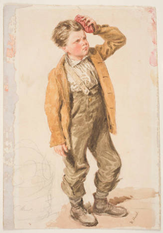 A Boy Wiping His Brow