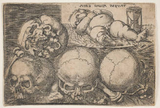 Sleeping Child with Four Skulls