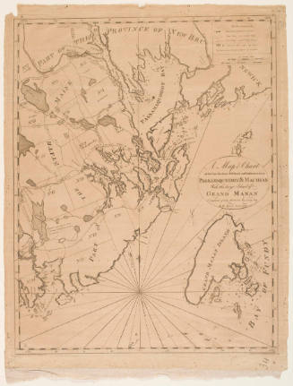A Map & Chart of the Bays, Harbours, Post Roads, and Settlements in Passamaquoddy & Machias with the Large Island of Grand Manan