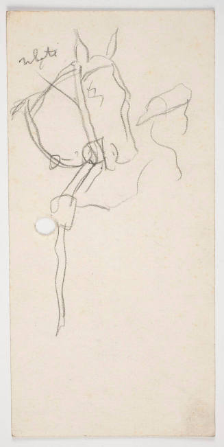 Untitled (Recto: Mand and horse; Verso: Man and horse-full body)