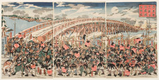 Eleventh Act of the "Chushingura": The Loyal Retainers Assemble at Ryogoku Bridge