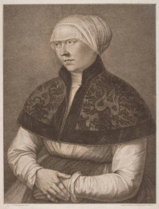 Portrait of a Lady in Kerchief Cap and Cape (Holbein's wife)