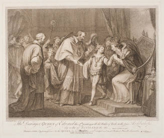 The Dowager Queen of Edward IV parting with the Duke of York to the Two Archbishops by order of Richard III