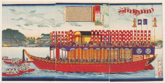 The Twelfth Shogun Tokugawa Ieyoshi and his Retinue Sail on the Sumida River in Edo