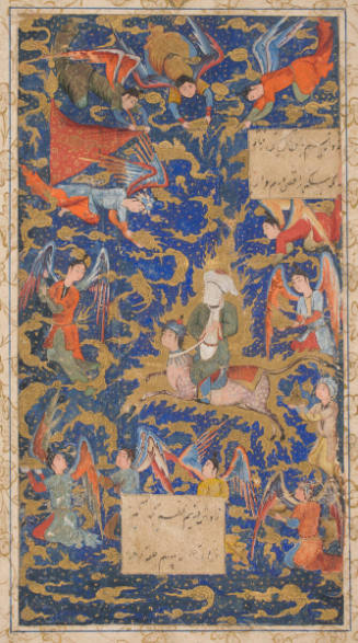 The Ascension of the Prophet Muhammad, folio from a Khamsa (“Quintet”) of Nizami