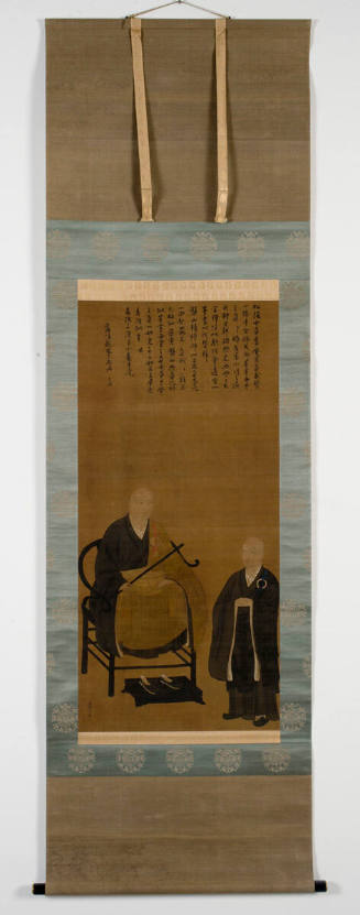 Portrait of Zen master Hoshitsu Seido with his Disciple Monk Shoin