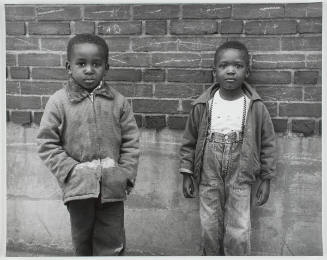 South End, Boston (Two Boys Before a Brick Wall)