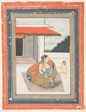 Baby Krishna nursing