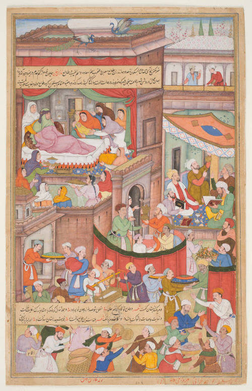 "Birth of Ghazan Khan", folio  from a copy of the Jami' al-tawarikh (Compendium of Chronicles) by Rashid al-Din (1247–1318)