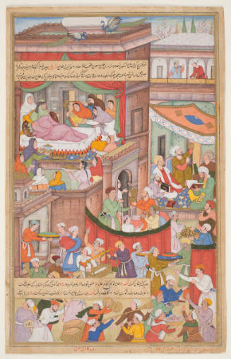 "Birth of Ghazan Khan", folio  from a copy of the Jami' al-tawarikh (Compendium of Chronicles) by Rashid al-Din (1247–1318)