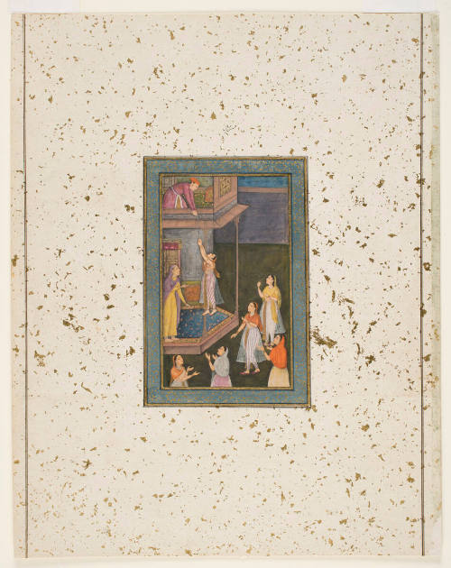 A Girl Being Lifted By A Prince From The Harem To An Upper Chamber