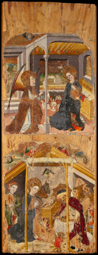 Annunciation and Nativity (left panel)