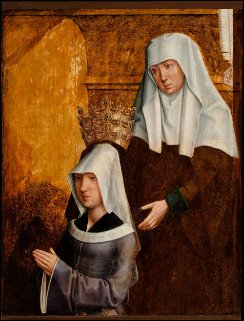 Guillemette de Vergy and her Patron Saint, possibly Elizabeth of Hungary