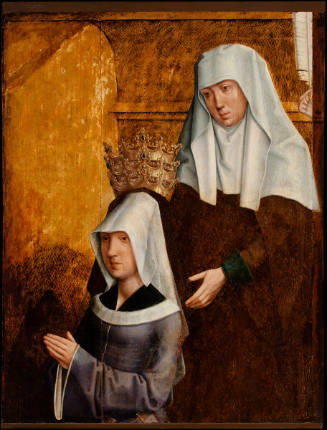 Guillemette de Vergy and her Patron Saint, possibly Elizabeth of Hungary