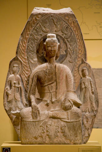Seated Buddha with Attending Bodhisattva