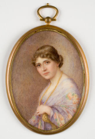 Portrait of a Woman in Flowered Dress