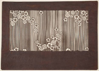 Stencil with Design of Stripes and Plum Blossoms