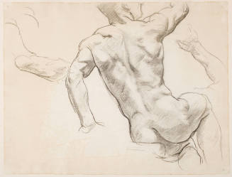 Sketch of Seated Male Nude