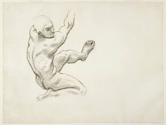 Sketch of Kneeling Male Nude