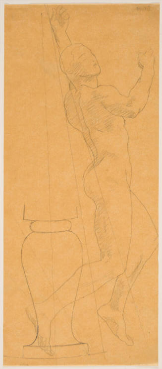 Sketch of Male Nude and Baluster