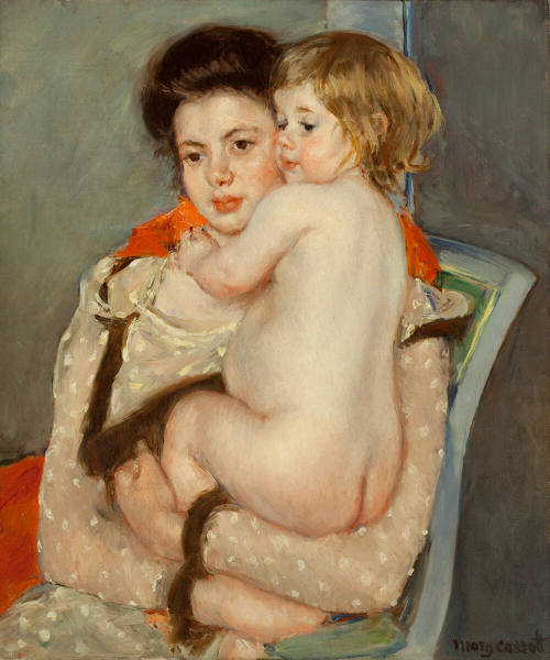 Reine Lefebvre Holding a Nude Baby (Mother and Child)