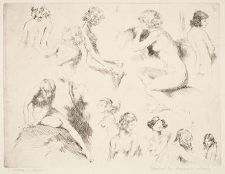 Notes on Copper, Sketches of Nude Female Figures