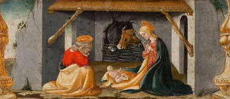 One of Three Predella Panels: The Nativity