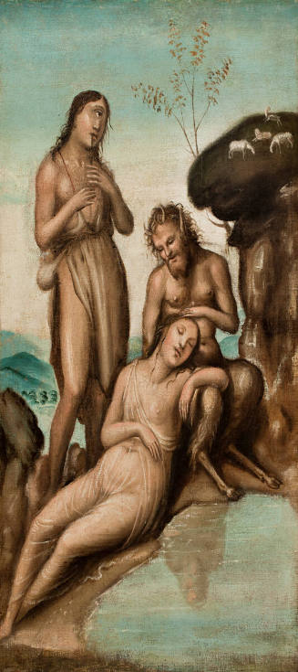 Polyphemus discovering Galatea and Acis