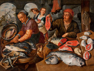 A Fish Market with the Miraculous Catch of Fish