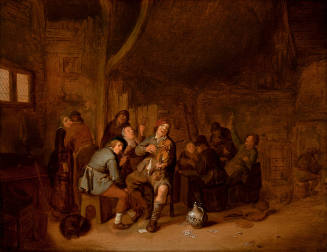 Figures Smoking and Playing Music in an Inn