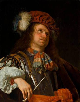A Soldier Smoking a Pipe (Self-Portrait)