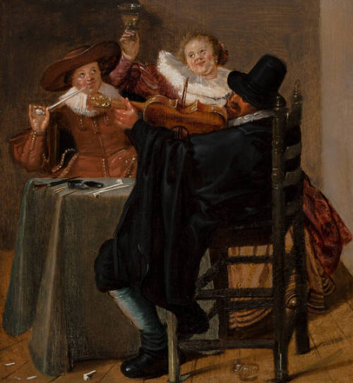 Merry Company with Violinist
