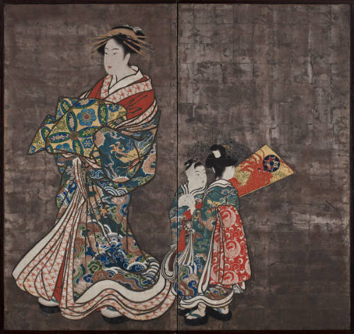 Courtesan and Two Young Attendants