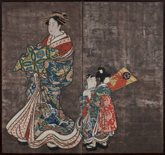 Courtesan and Two Young Attendants