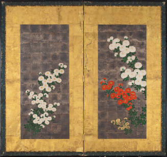 Screen with Chrysanthemums