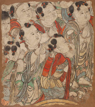 Fragment of Buddhist wall painting
