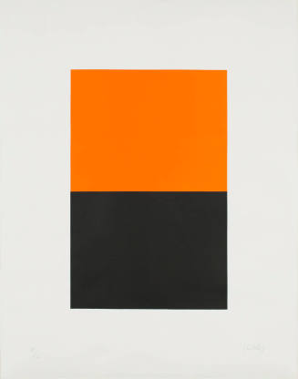 Untitled (Orange Over Black)