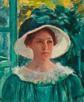 Young Woman in Green, Outdoors in the Sun (Head of a Young Woman)
