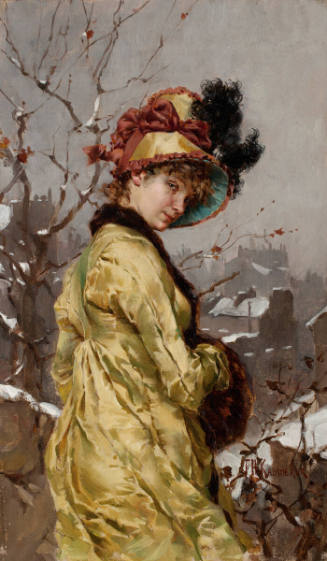 A Woman in Winter Dress