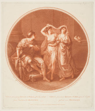 Venus presenting Helen to Paris, after his retreat from Combat; with Menelaus