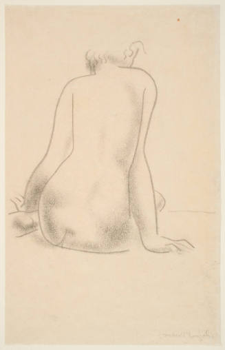 Seated Nude From The Back