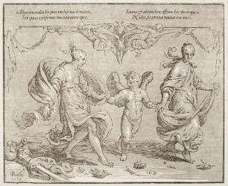 Cupid Dancing with Two Women