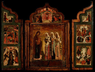 Triptych with the Mother of God of Rostov and Scenes from the Life of the Virgin
